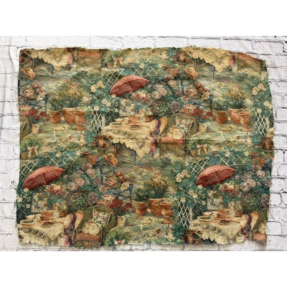 Vintage Romantic Scene French Country Tapestry Woven 26